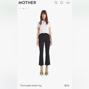 Brand new Mother The Hustler Ankle Fray Jeans. Not Guilty (black) wash.